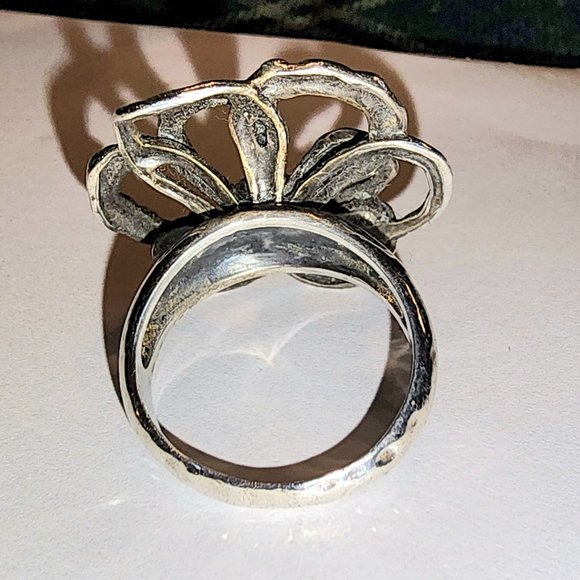 Silpada .925, Sterling Silver Flower Power Ring, size 10 - Picture 3 of 4